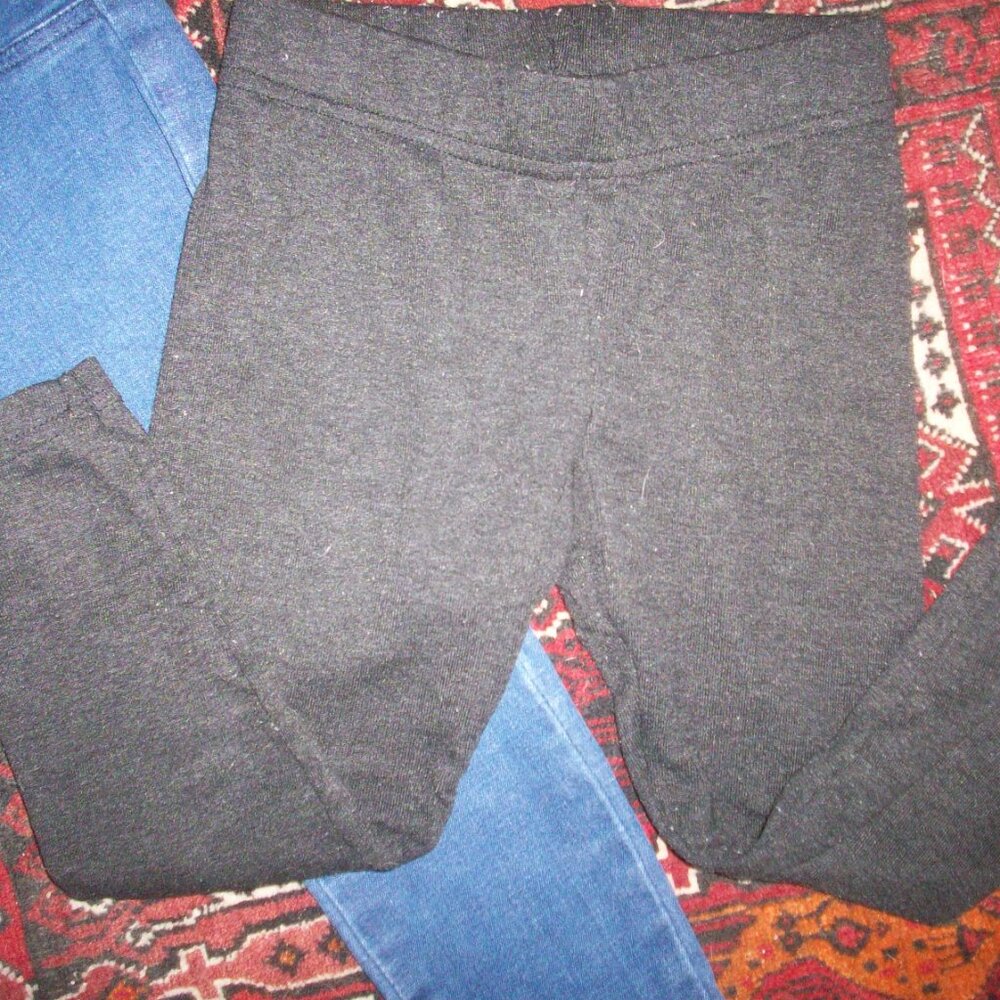 Malwee Little Girl 4T Denim Jeggings Wedze Black Leggings unsized approx 3/4T